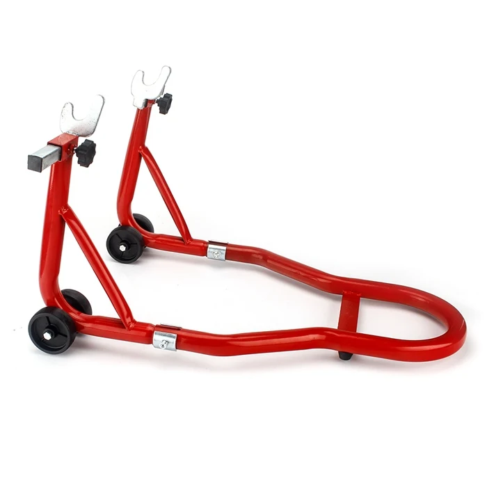 Motorcycle Red Repair Stand Front/Rear Wheel Support Frame Tire Repair Tools Motorbike Lift Stands Swingarm For Honda Harley