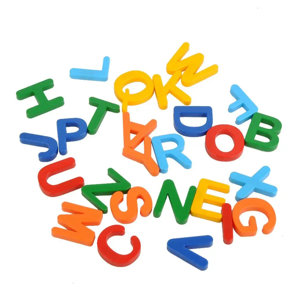 Litera 26 liter naklejki na zabawki zabawki z alfabetem dla dzieci edukacyjne wczesne uczenie się dekoracje świąteczne litery magnetyczne