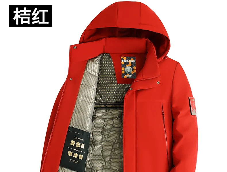 Winter Graphene Three Proof Wool Parkas New Thickened Warm Velvet Clothing Cotton Clothes Men's Fashion Detachable Hooded Jacket