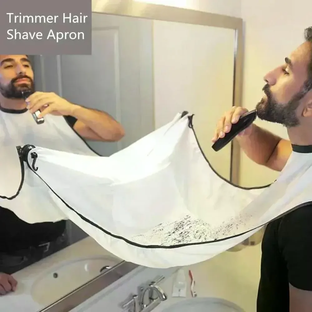 110*75 CM Beard and Mustache shaving apron Cape Bib for Shave with Suction Cups Attach to Mirror Hairdressing Removal Tools