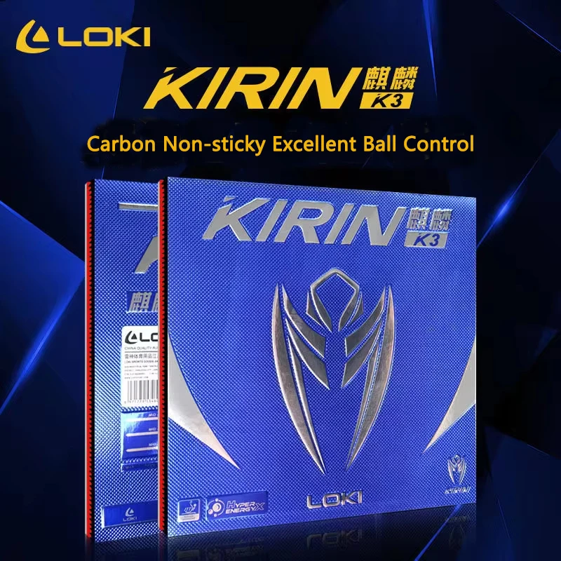 LOKI KIRIN K3 Ping Pong Rubber Non-sticky Table Tennis Rubber Sheet with NEGE Pre-tuned Cake Sponge Backhand(counter) Fast Break