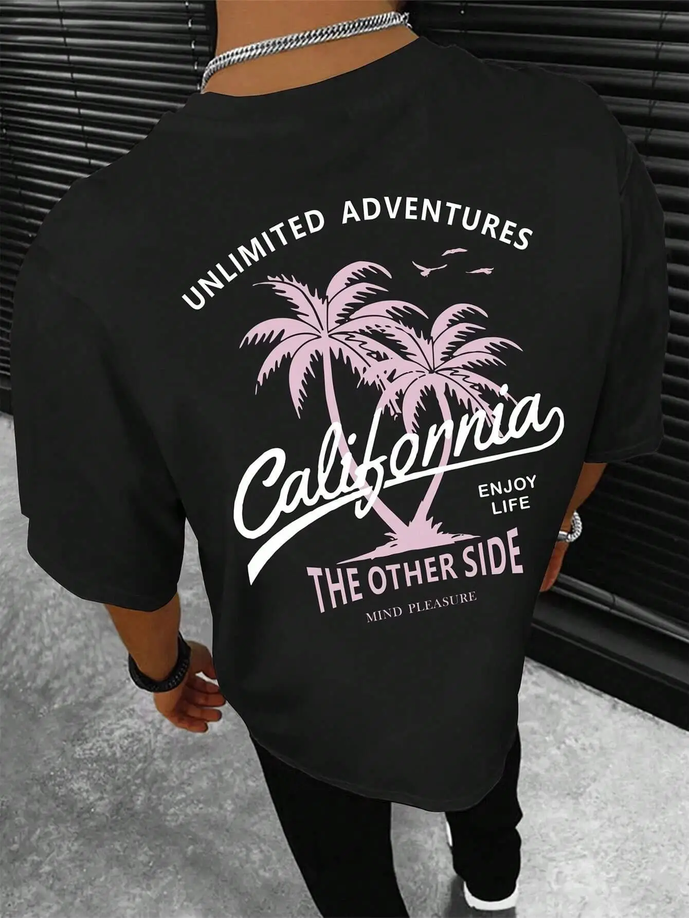 Unlimited Adventures California The Other Side Male T-Shirt Fashion T Shirt Breathable Oversize T-Shirts Summer Cotton Clothes