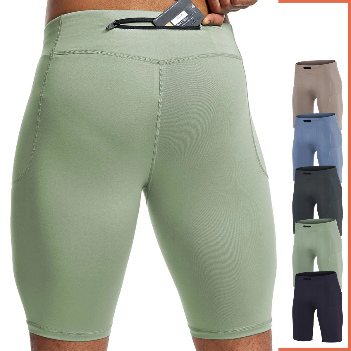 Hombres al aire libre correr bolsillo pantalones cortos tablero gimnasio ejercicio Fitness Legging entrenamiento baloncesto senderismo entrenamiento deporte fútbol ropa 7