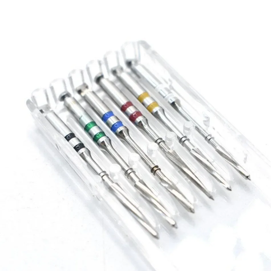 6pcs/piece Dental Machine Drill Bit U Drill Stainless Steel Drill Bit Post Preparation Root Canal File Reamer Drill