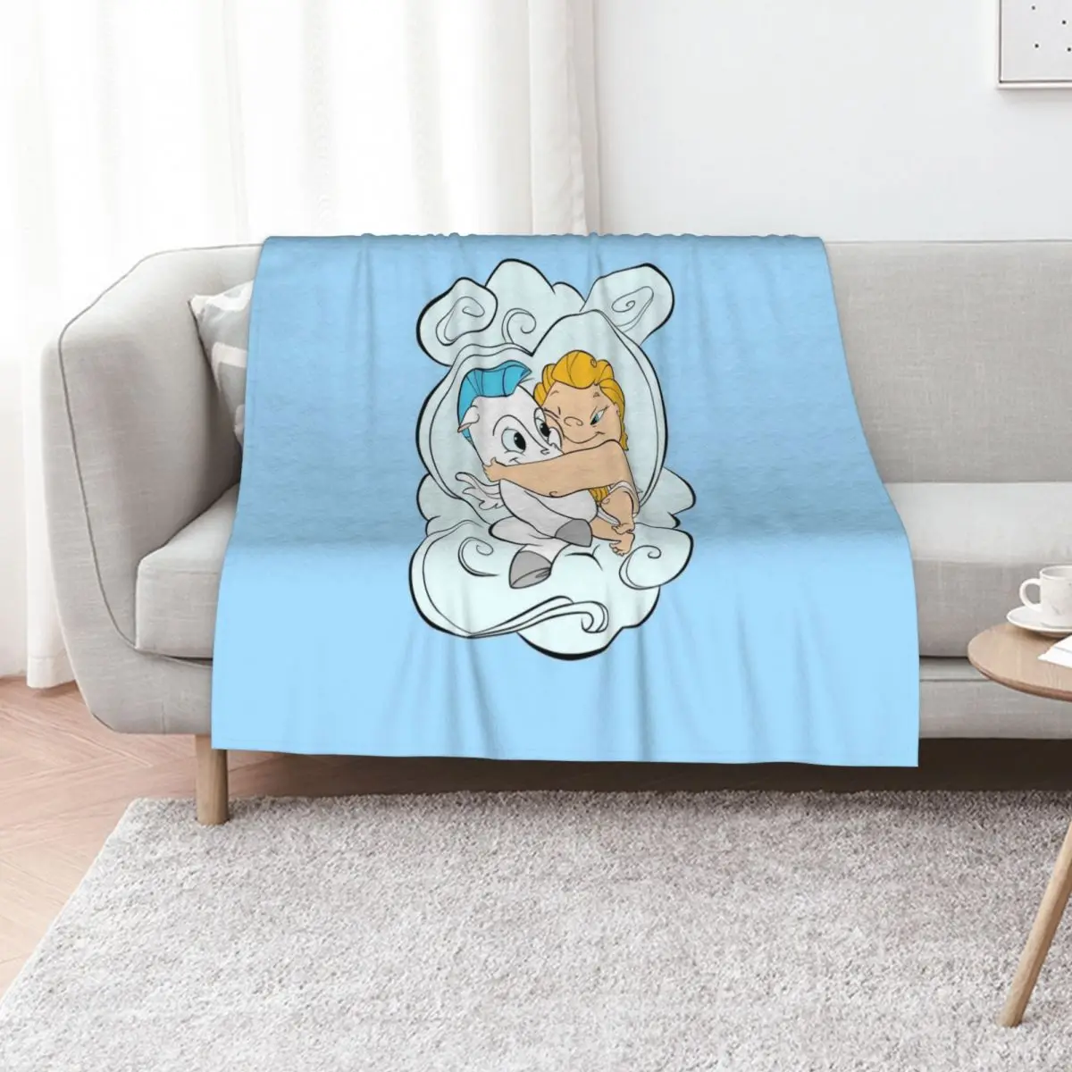 

Friends: Hercules & Pegasus Throw Blanket bed plaid Hairys halloween Stuffeds Blankets