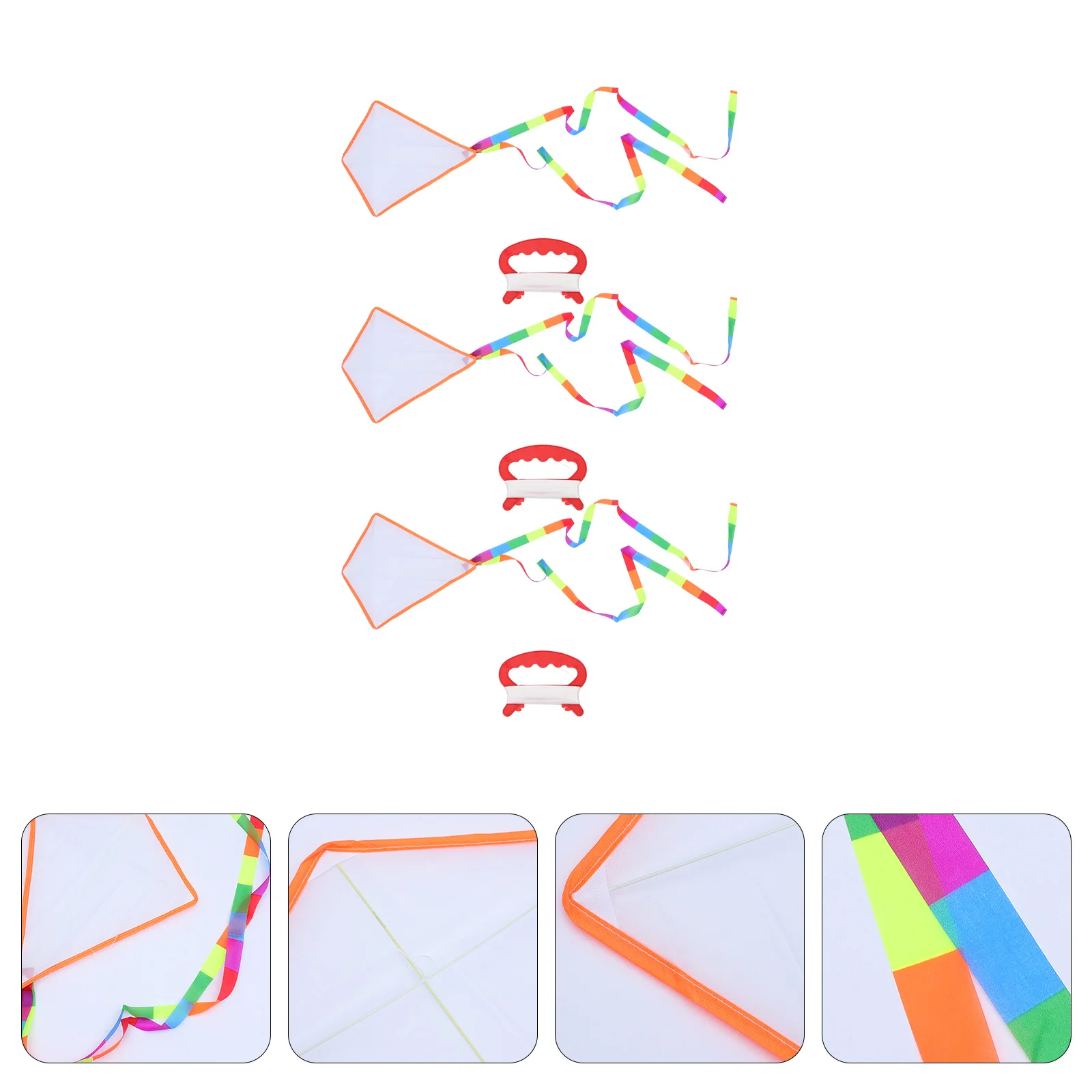 3 Sets Teaching Blank Kite DIY Graffiti Long Tail Painting Kids Outdoor for Toy