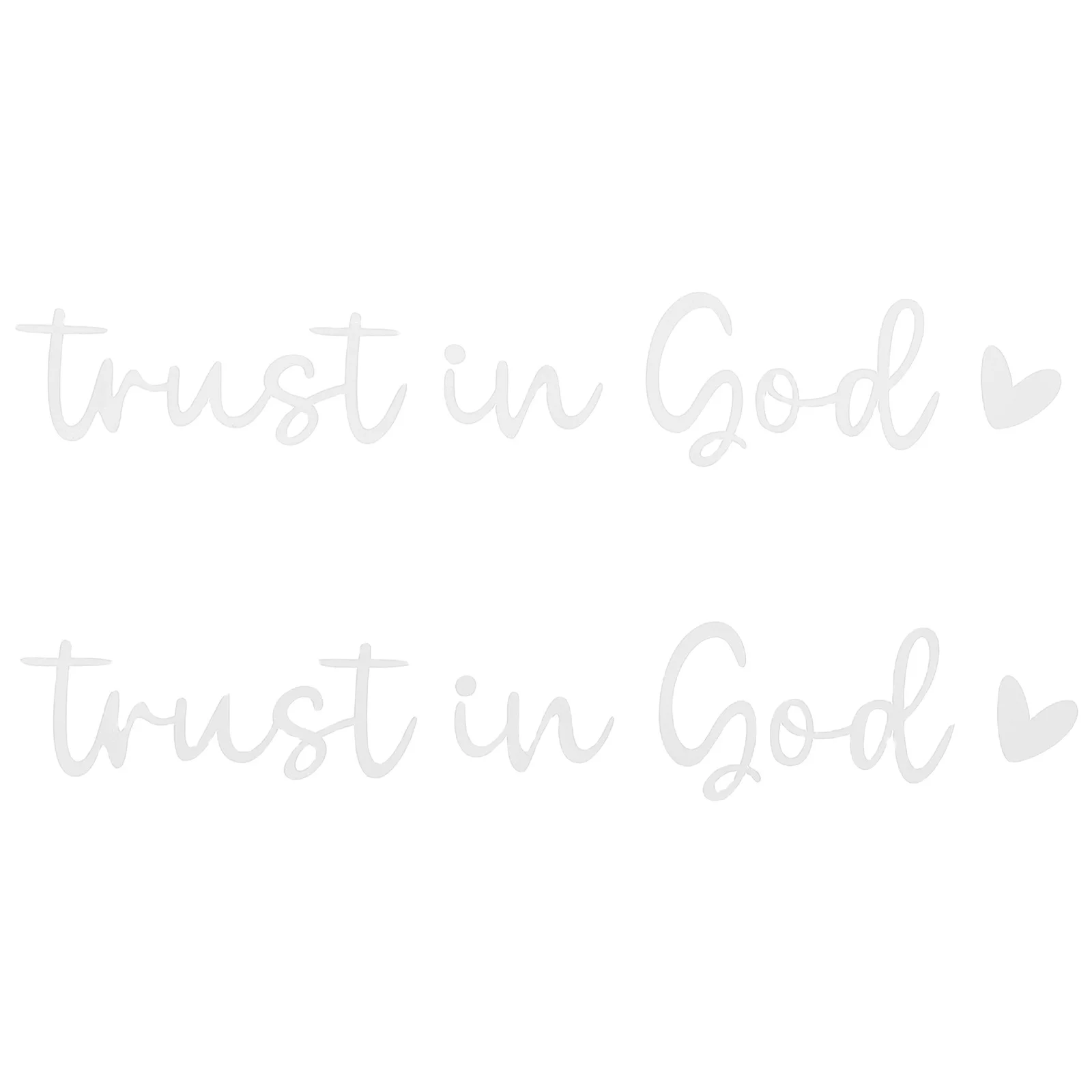 

2Pcs Reflective Rearview Mirror Decal Car Sticker Set Inspirational Trust in God Design for Vehicle Safety and Home Mirror Use