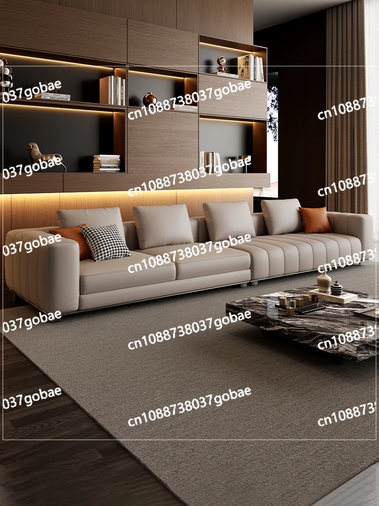 Piano Sofa Leather Living Room First Layer Cowhide Size Apartment Combination