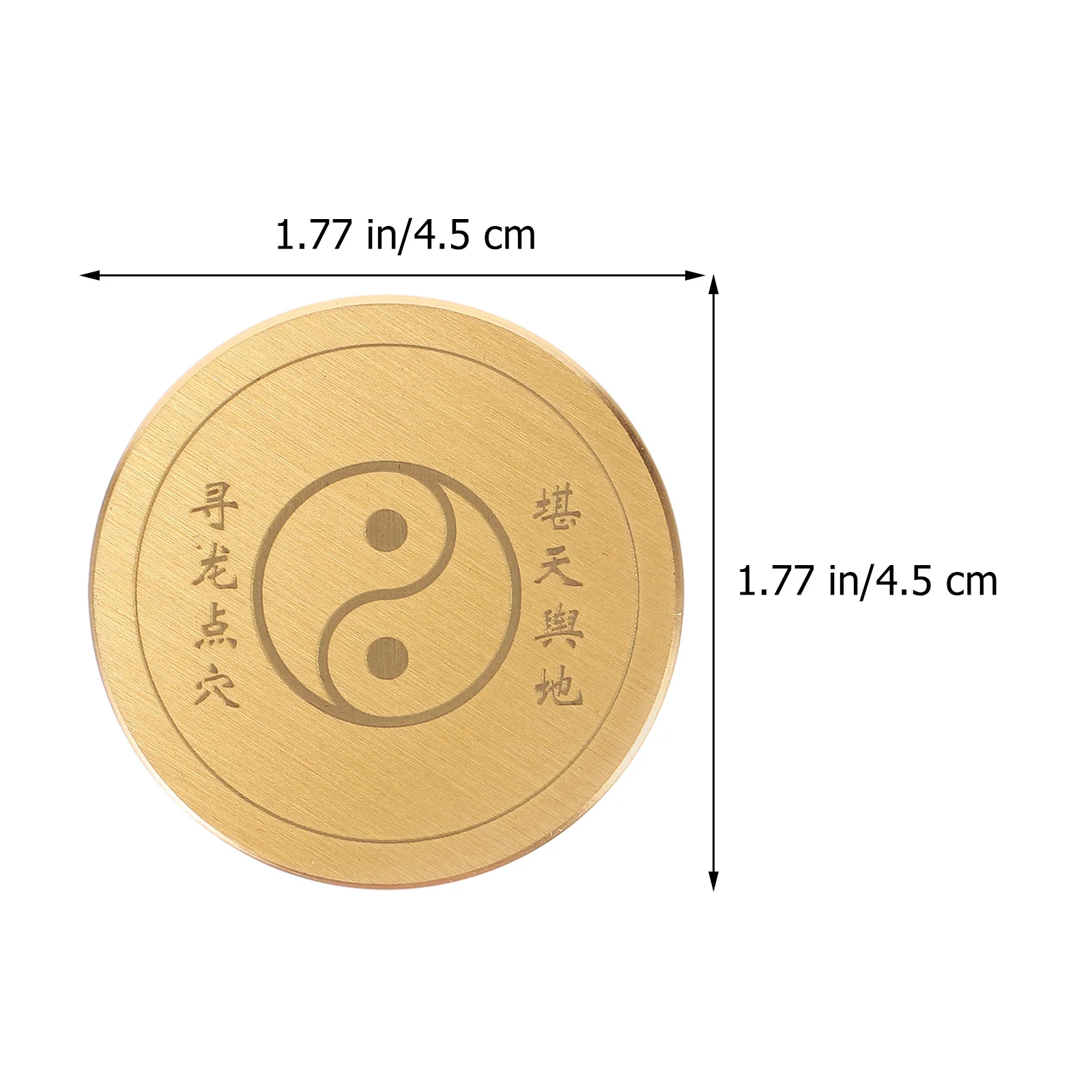 

Pure Copper Round Mini Compass Traditional Chinese Retro Style Portable Ancient Taoist Compass Small Outdoor Decor