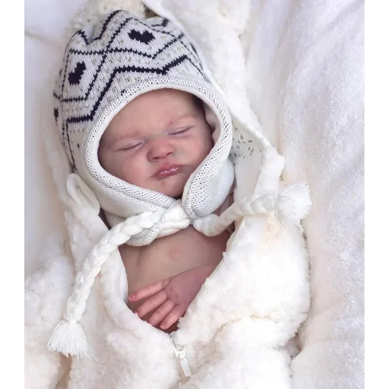 18inch Reborn Doll Kit Max Sleeping Baby Doll Already Painted Kits DIY Doll Parts 3D Skin Tone Muñecas Kit Bebe Reborn