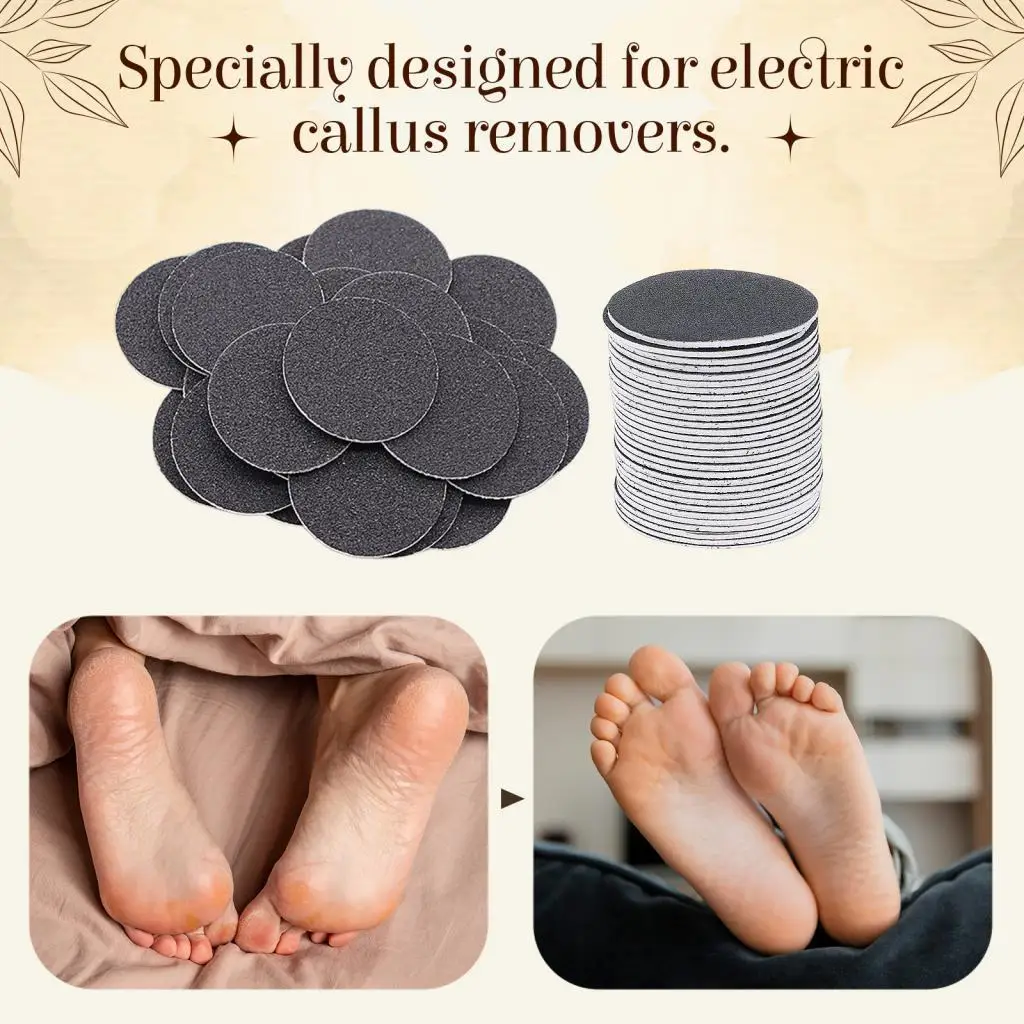 Disposable Sandpaper Pads Foot Sandpaper Disk Portable Pedicure Accessories for Electric Foot File Callus Remover