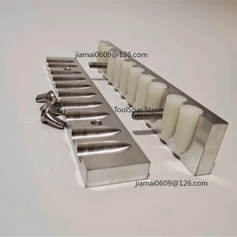 10-Cavity Aluminum Suppository Mold, Reusable Torpedo-Shaped Tray for Lab Clinic Teaching