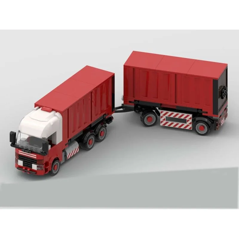 MOC-213072 نموذج مكعبات بناء شاحنة نقل البضائع في المدينة الجديدة، 493 قطعة، لعبة عيد ميلاد إبداعية هدية للأولاد والأطفال #2