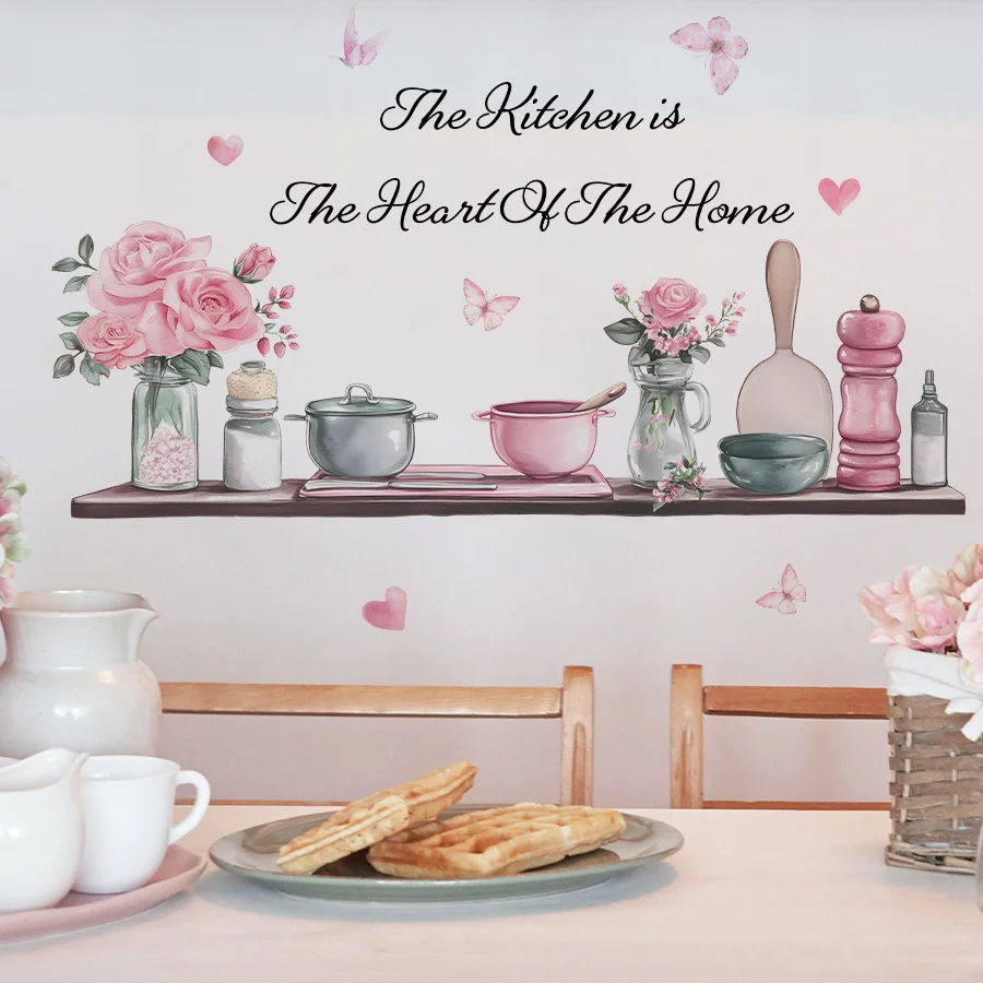 

Garden Wall Sticker For Children Vase Seasoning PVC Room Decor Stickers Home Decoration Accessories Self-Adhesive Wallpaper