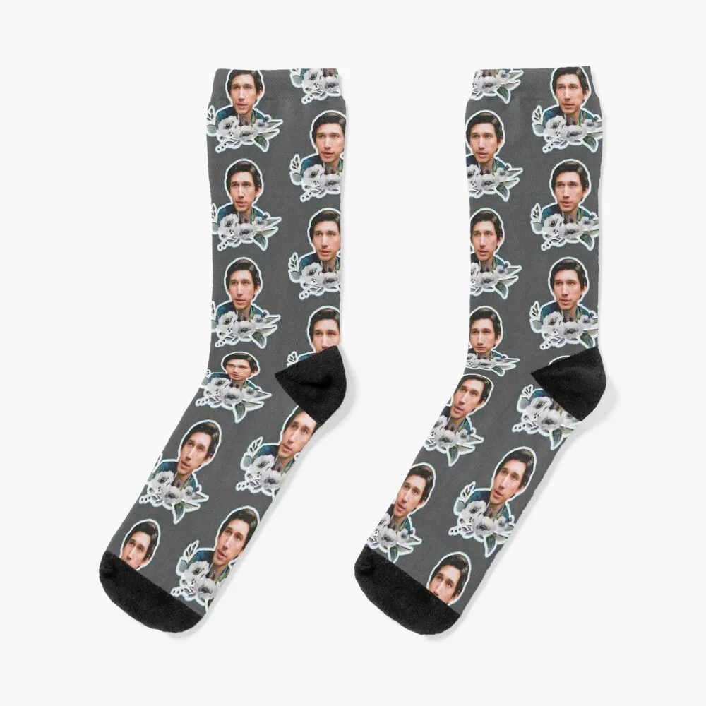 

Adam Driver in Paterson With Flowers (2) Socks anime gifts designer Socks Men Women's