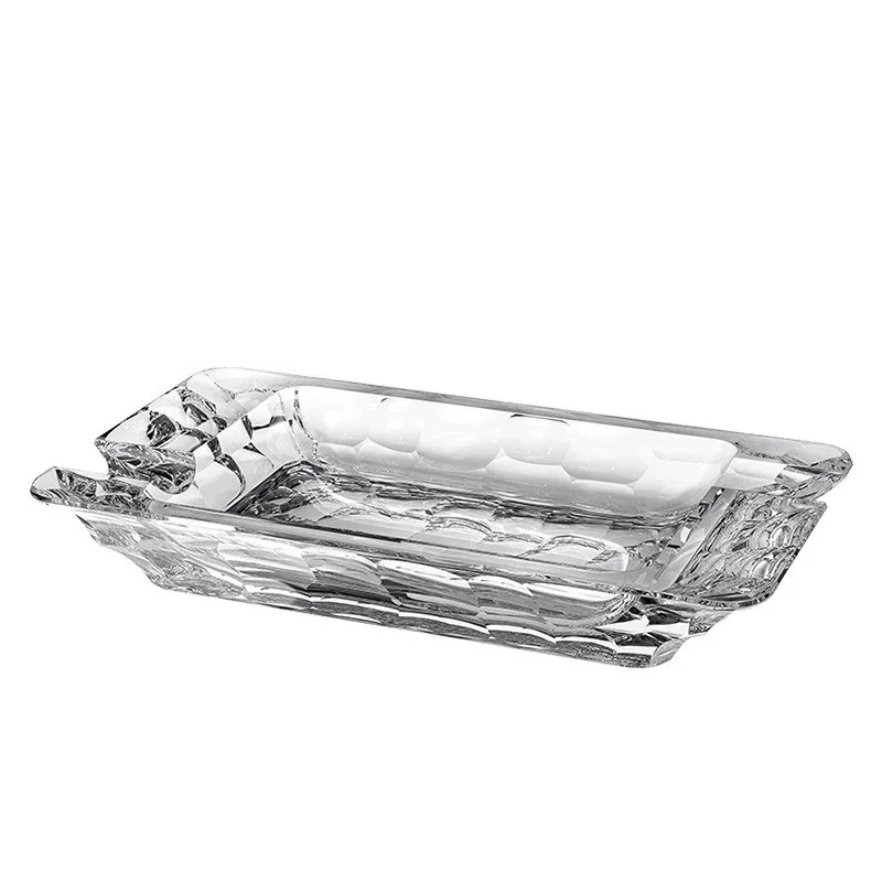 

Crystal glass ashtray, home living room office fashion simple transparent cigar