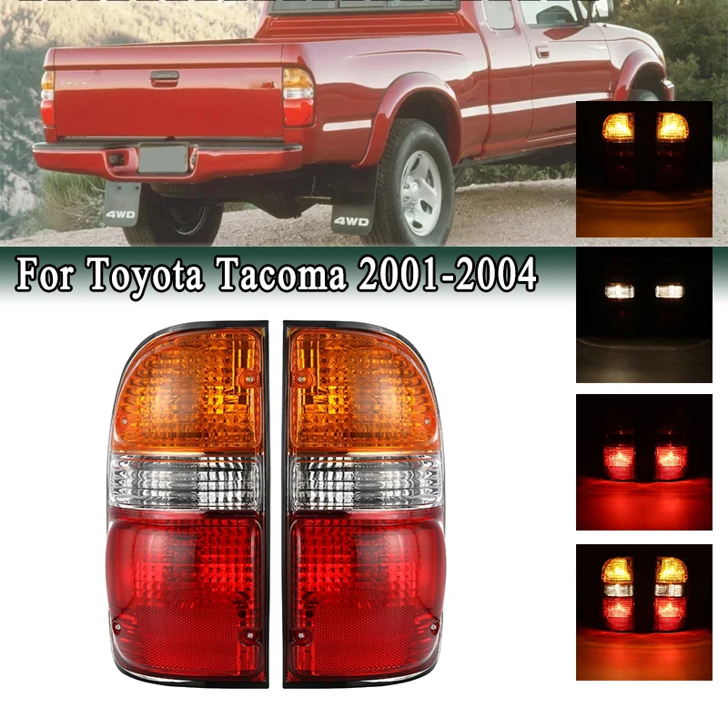 For Toyota Tacoma 2001-2004 Tail Light Assemblies Left & Right Rear Driving Light ( With bulbs & Wiring) 8542090954 8155004060