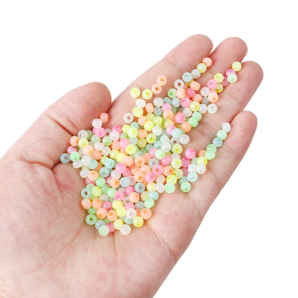 200 pz 4mm rotondo occhio di gatto perline di vetro distanziatore colorato perline allentate per artigianato fai da te ornamento che fa trovare accessori