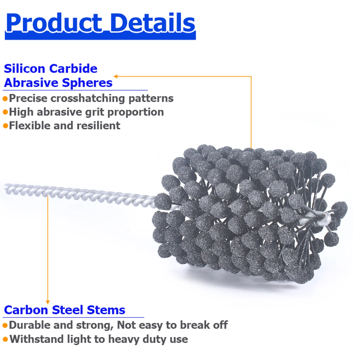 120Grit Engine Hone Brush Silicon Carbide Abrasive Ball Brake Cylinder Cleaning Deburring Grind Mild Stainless Steel Cast Iron