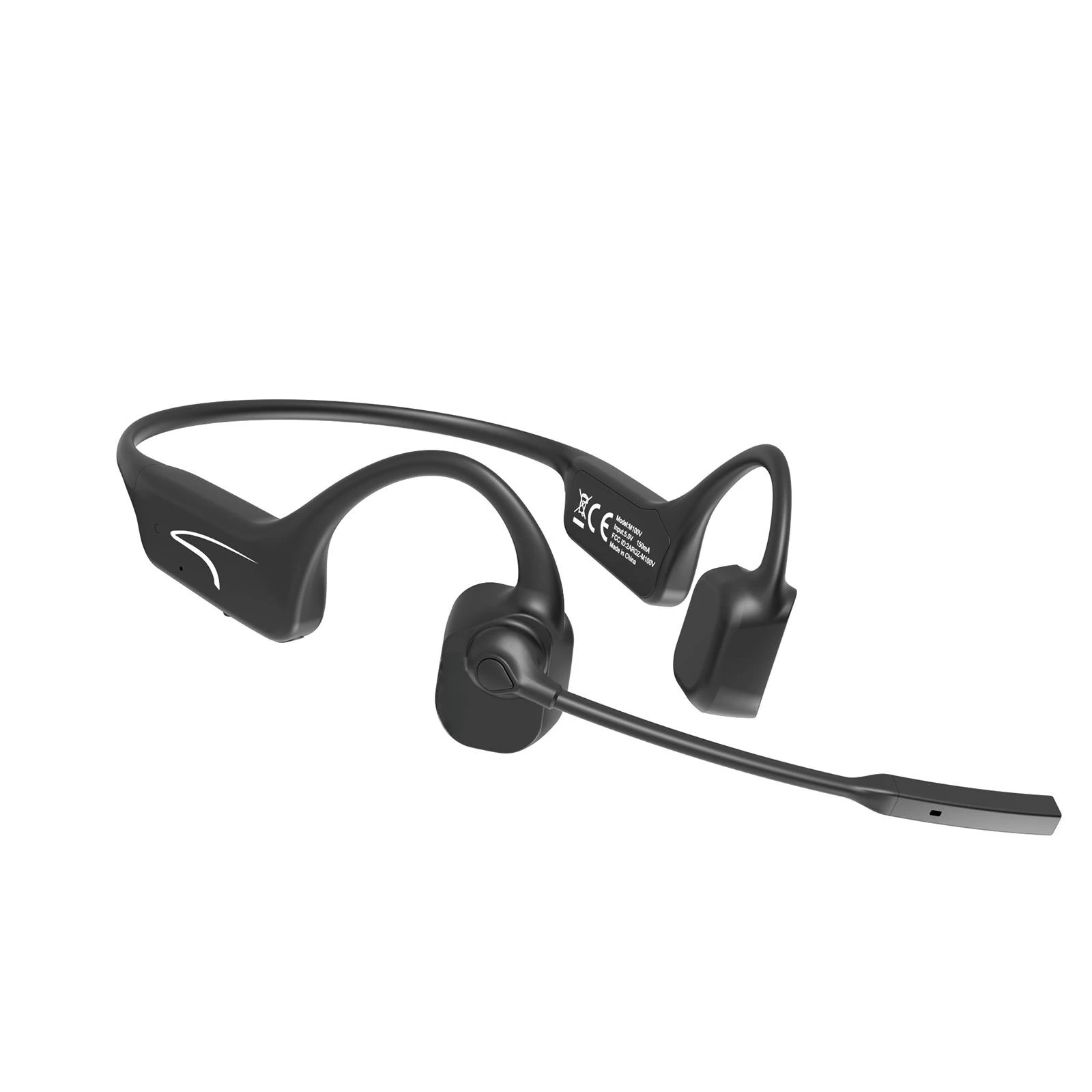 Bone Conduction Headphones with Microphone Wireless Bluetooth Headset Open-Ear for Conference Online Teaching Learning