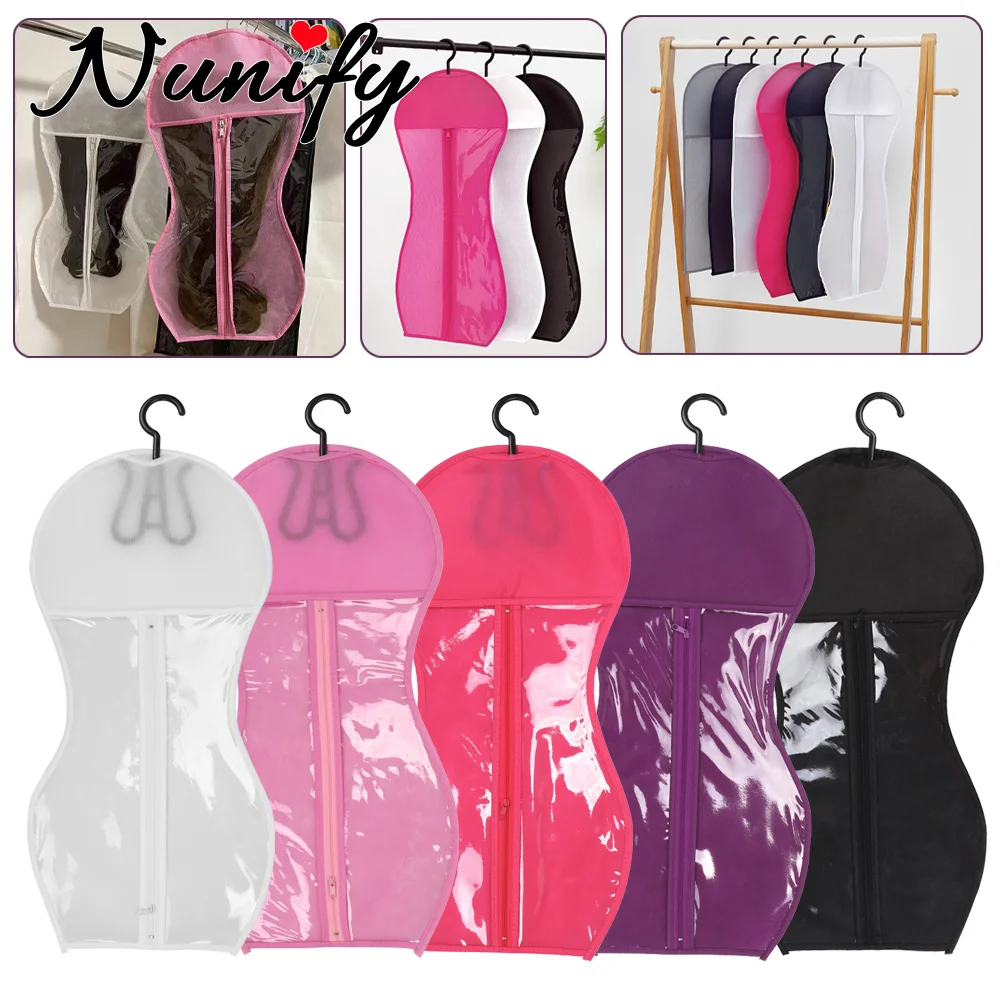 

Wig Accessories Wig Storage Bags With Hanger Hair Extension Breathable And Lightweight Wig Storage Hanger Bags For Hair Salon