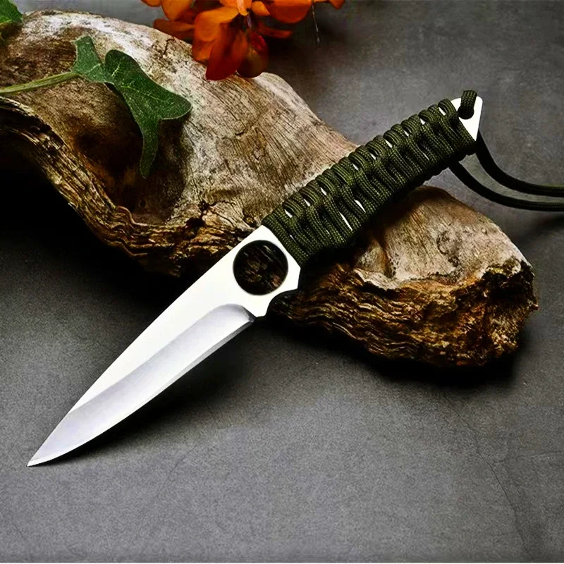 

High end outdoor camping survival knife. Portable diving leggings survival straight knife, EDC multi-purpose high hardness knife