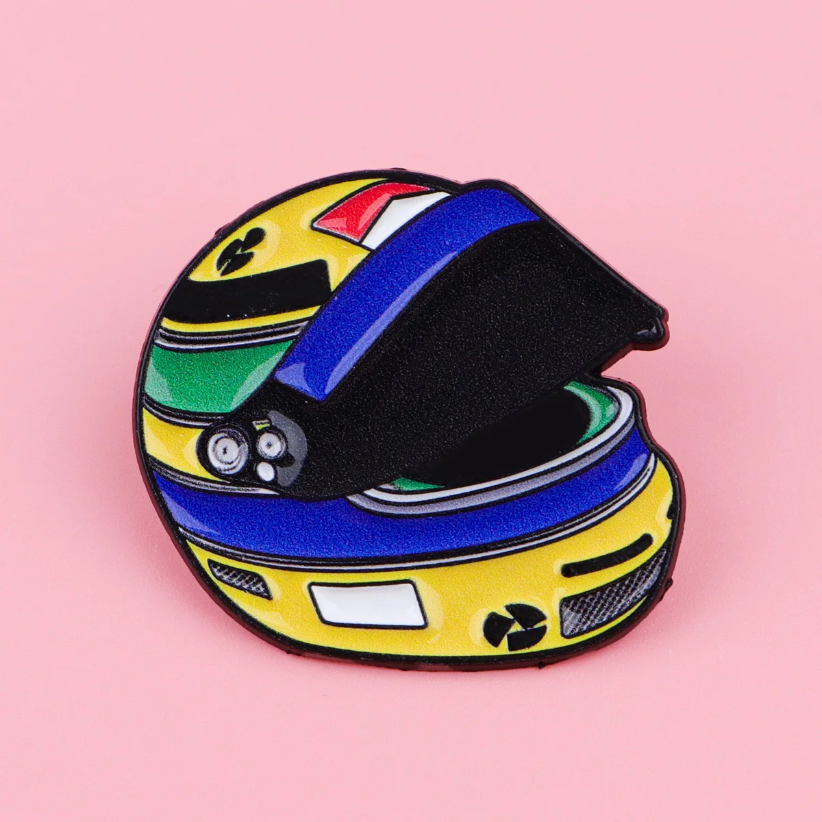Racing Helmet Enamel Pin Brooch Vintage Race Car Lapel Pin For Backpack Jeans Bag Gift For Racer Clothing Accessories view 2