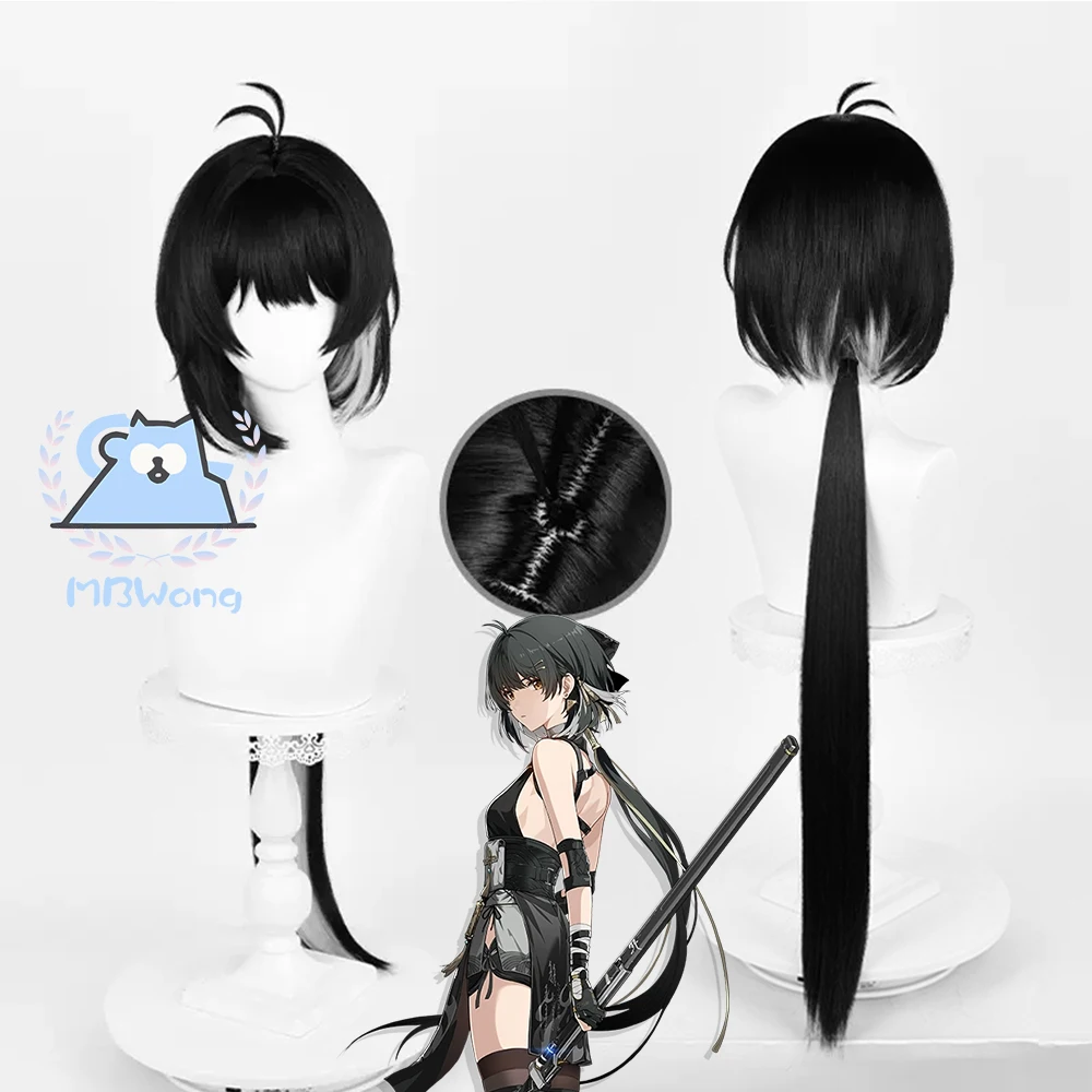 Rover Waves Cosplay Wig para Meninas, Jogo, Fêmea, Longo, Cabelo Preto, Rover, Dia das Bruxas, Festa, Carnaval, Acessórios, Acessórios