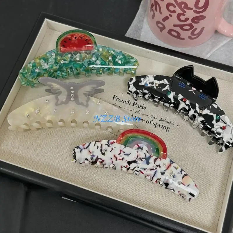 T21F متعددة نوع ذيل حصان مشبك شعر امرأة ملونة التصوير الفوتوغرافي التسوق مشبك شعر