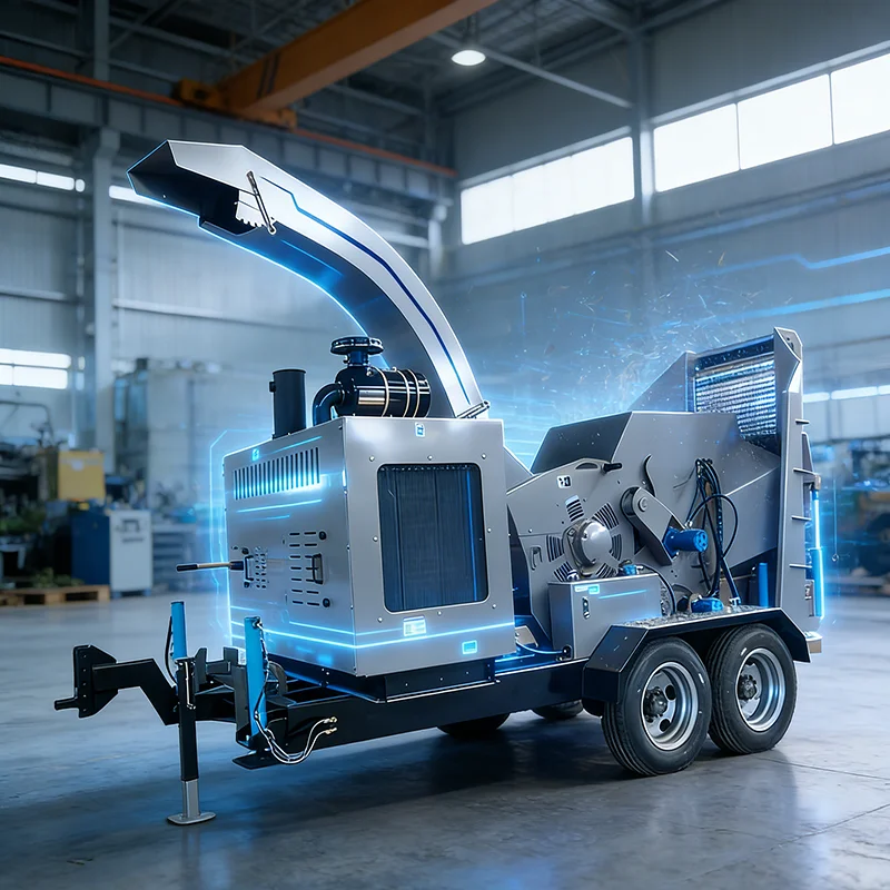 

Customized Heavy Duty Wood Chipper 3.5 Inch Max Diameter Auto Feeding Mechanism Durable Blades for Tree Trunk Shredder Machine