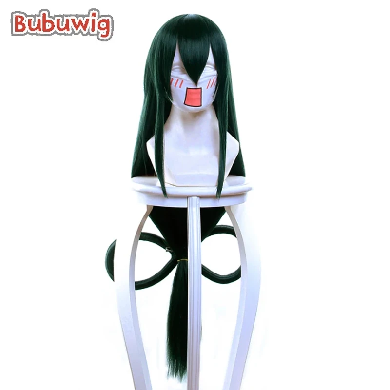 

Bubuwig Synthetic Hair Anime Tsuyu Asui Cosplay Wig Women 80cm Long Straight Dark Green Party Heat Resistant Wigs