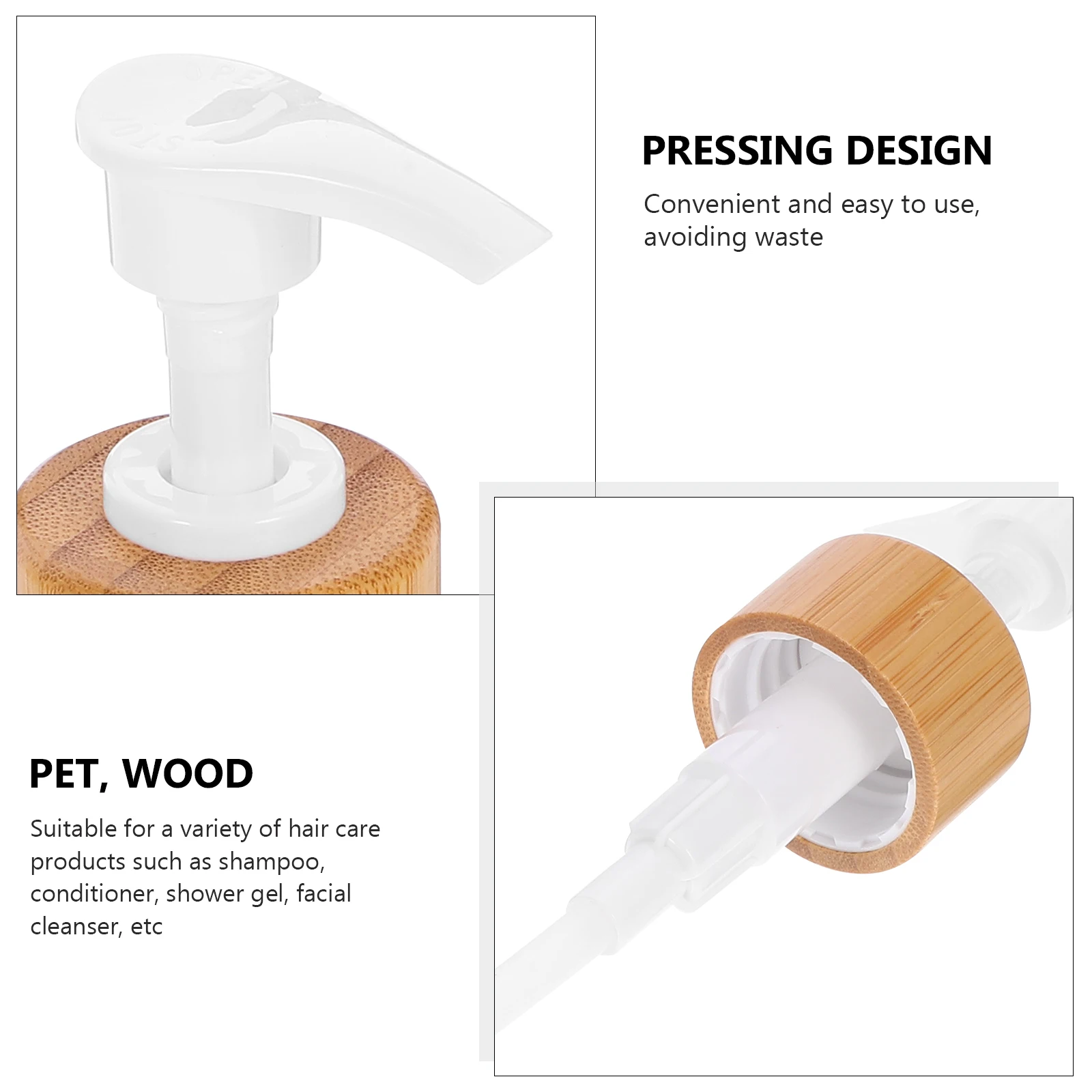 

2pcs Plastic Soap Dispenser 300Ml Refillable Pump Bottle Lotion Shampoo Dispenser For Bathroom Kitchen Hotel Easy Press Liquid
