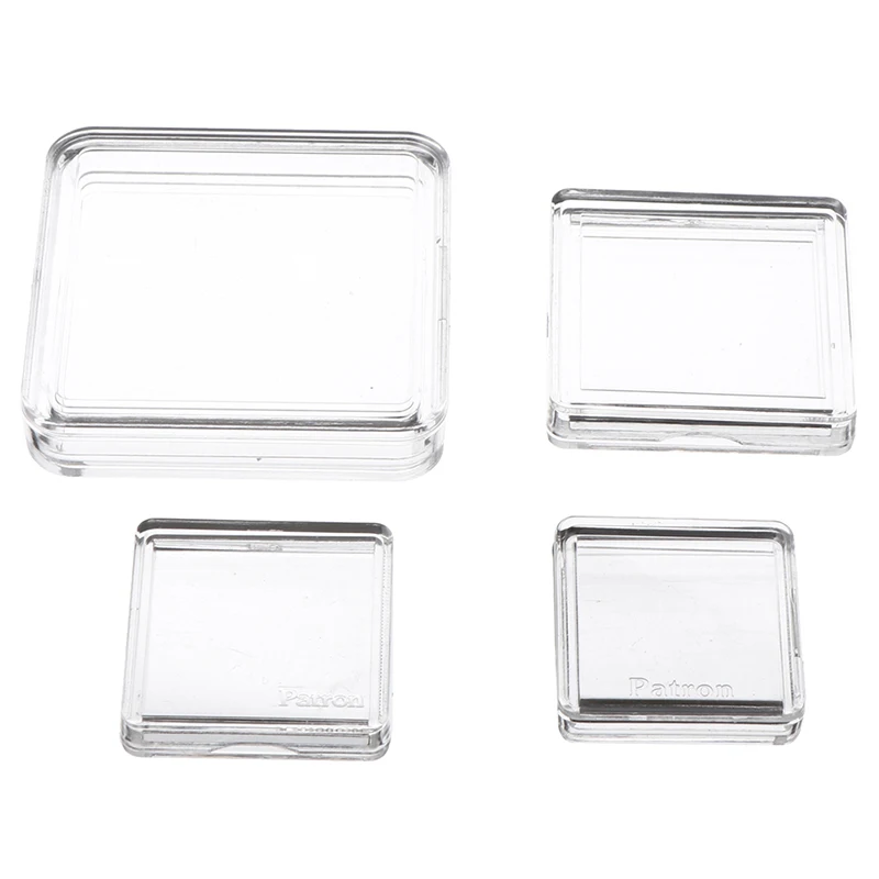 10PCS Square Clear Plastic Protector Containers Case For Token Board Game Holder Boxes Cards Collection