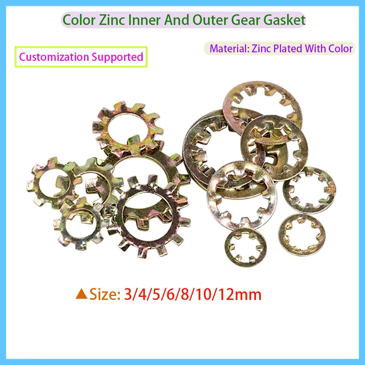 Carbon Steel DIN6797 with Internal Teeth Gasket Locking Gasket and External Teeth Locking Gasket