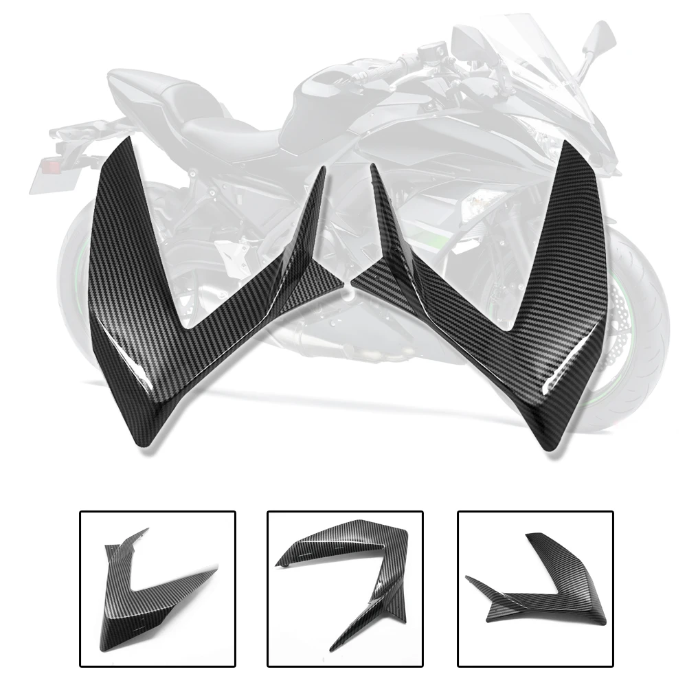 For KAWASAKI Ninja ZX6R 2013 2014 2015 2016 2017 2018 Side Lower Infill Panel Fairing Hydro Dipped Carbon Fiber Finish Pattern