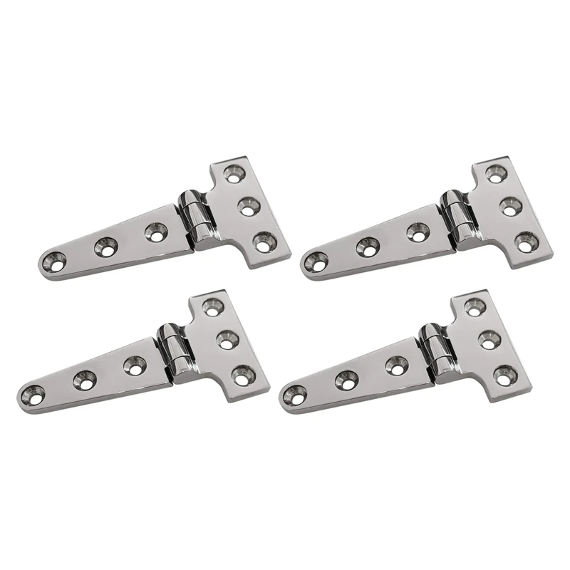 4 PCS Heavy Duty T Hinge 316 Stainless Steel Marine Grade Casting Hinge Door Hatch Hinge Boat