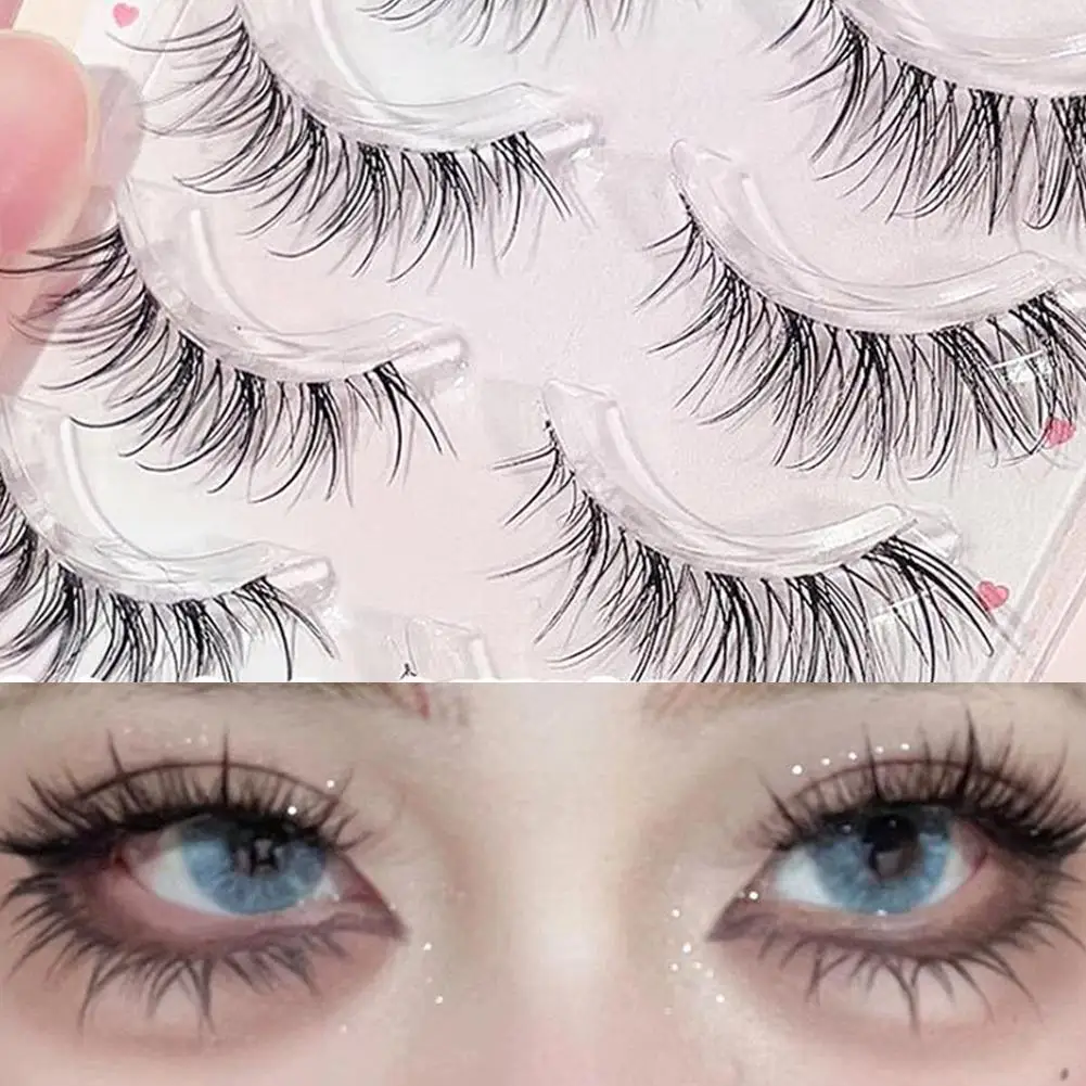 1pcs U-shaped Individual False Eyelashes Lash Extension Cosplay Eye Comic Noglue Lashes Natural Idol Lash Makeup Clusters X4G7