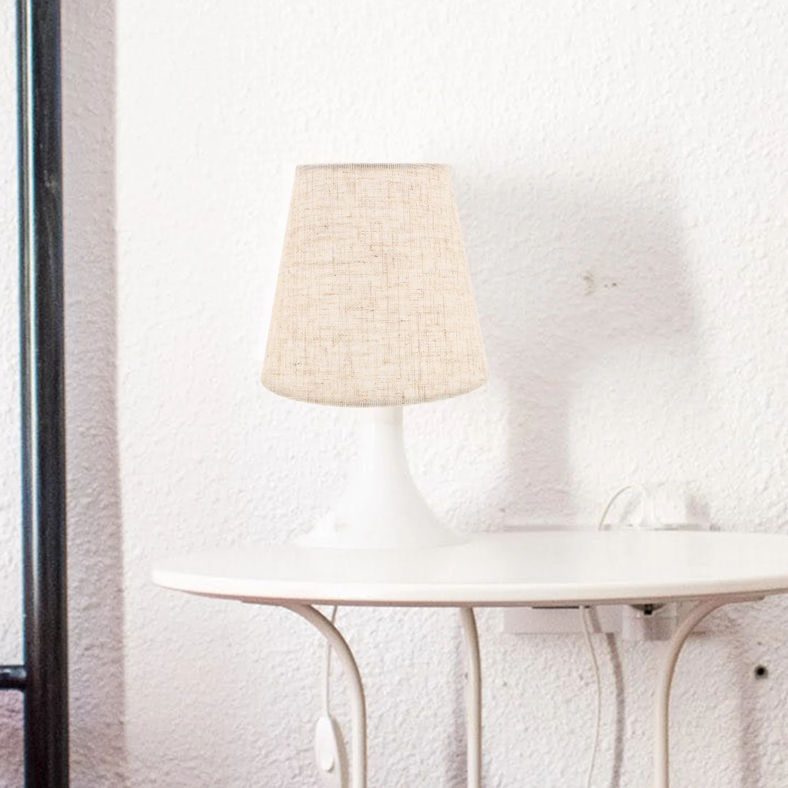 

2 шт. льняные абажуры 5,5 дюймов мини-барабан тканевый абажур для настольного настенного светильника потолочный вентилятор замена осветительный аксессуар