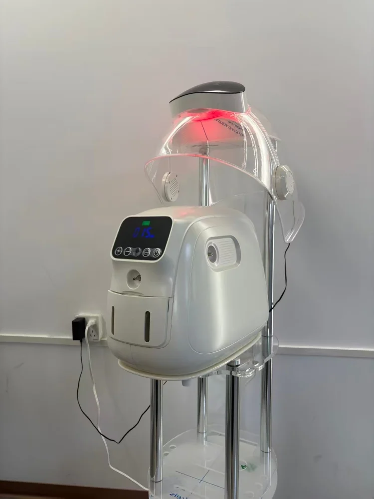 2025 جديد 2 في 1 آلة الأكسجين للوجه قبة الهيدروجين الأكسجين جهاز العناية بالوجه تجديد الجلد آلة الوجه الأكسجين #6