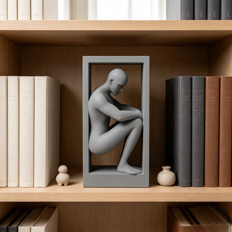 3D Relief Captive‑Heart Bookend Sculpture in Picture Frame, Collectible Toys Statues, Display Cabinet Model, Halloween Gift Toy