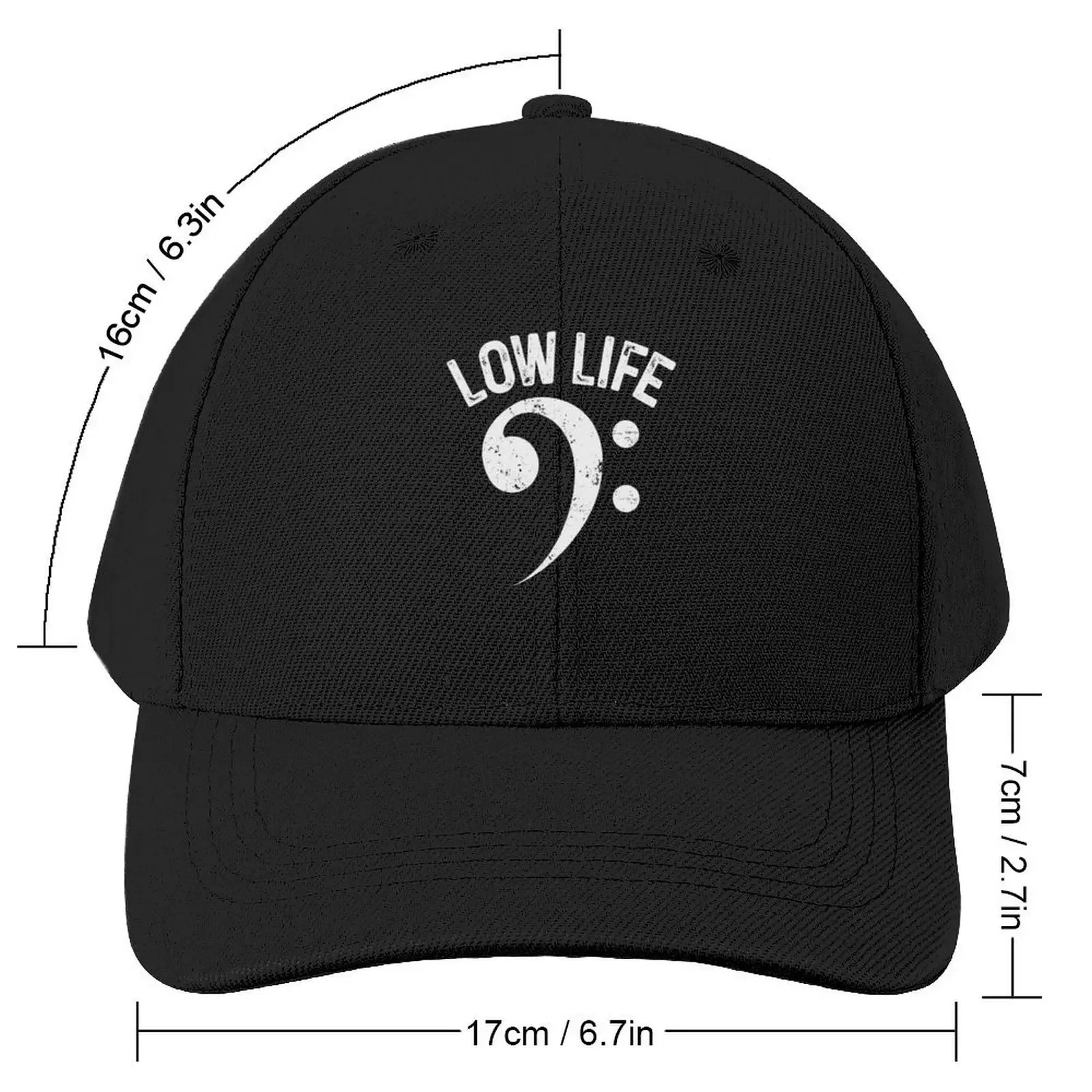 Low Life Bass Clef Baseball Cap Wild Ball Hat Sun Cap Women's Beach Visor Men's