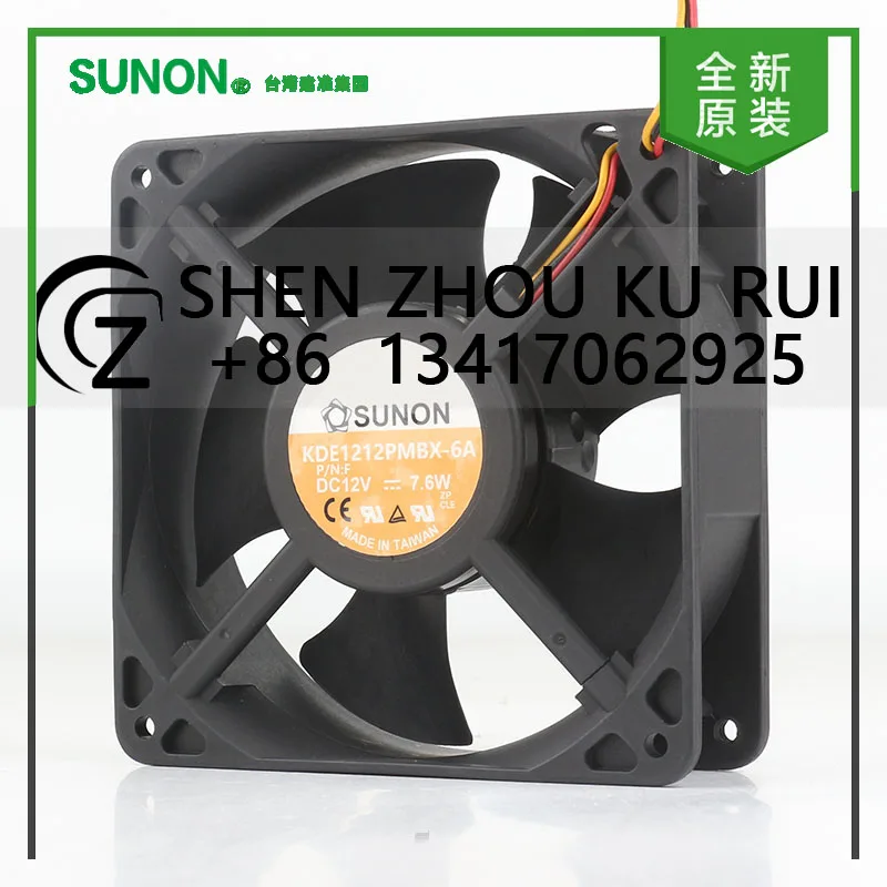 

Sunon 5 В 24 В 48 В постоянного тока 12 В 7,6 Вт AC EC 12038 120X120X38MM 12 см корпус жестокий преобразователь частоты 3-проводной охлаждающий вентилятор KDE1212PMBX-6A