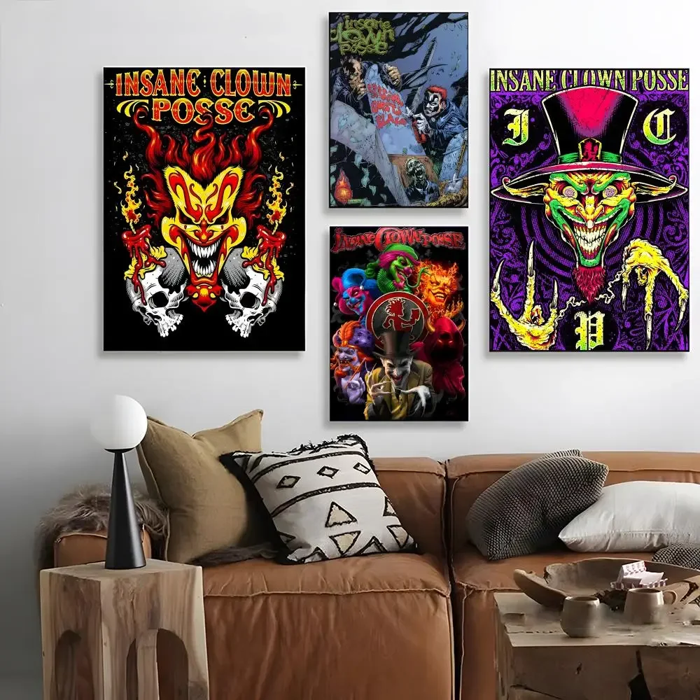 Insane Clown Posses Poster Self-adhesive Art Waterproof Paper Sticker Coffee House Bar Room Wall Decor
