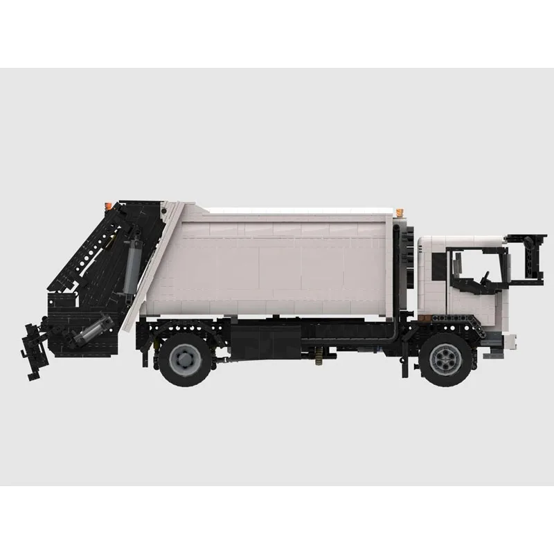 City MOC-234472 Street Traffic Cleaning Garbage Truck Building Blocks Model, 3150 Pieces, Birthday Educational Toy Gift