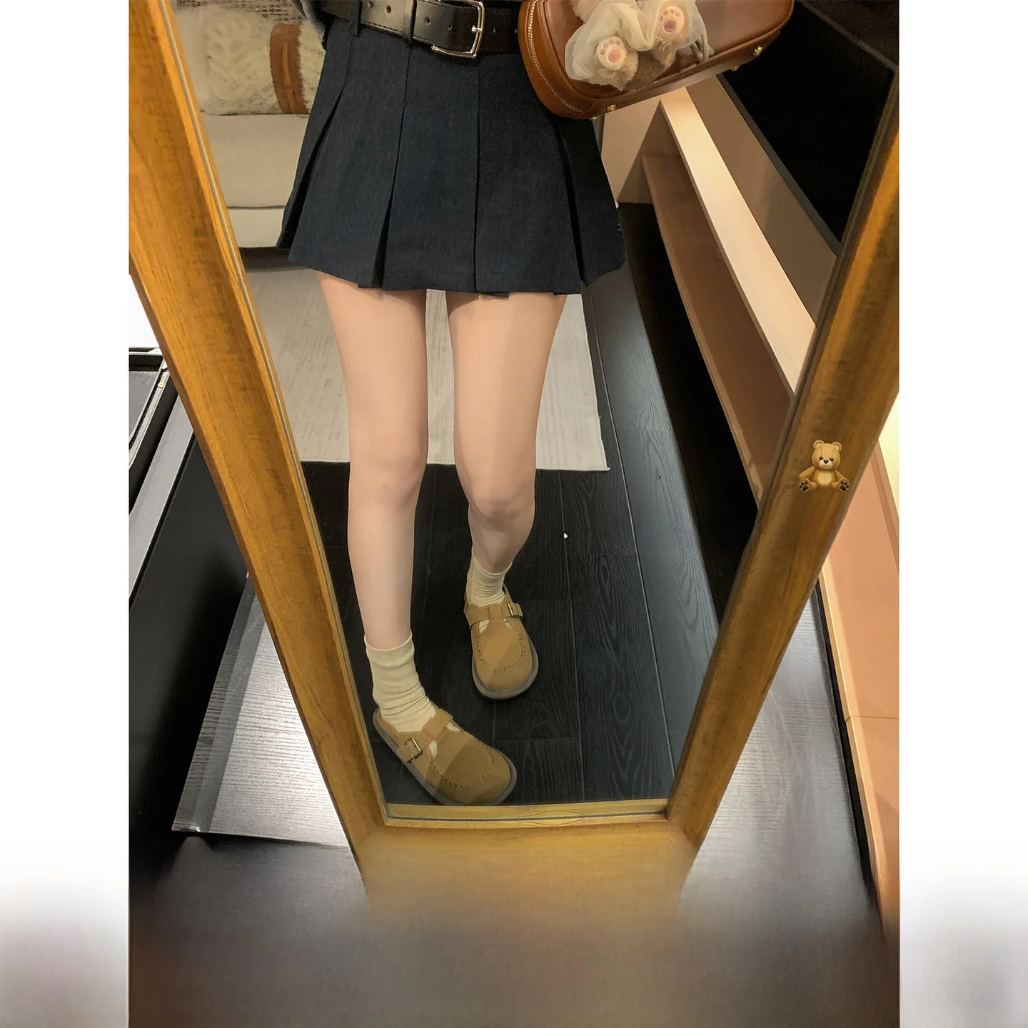 

DDXZ Вечерняя простая универсальная высококачественная юбка средней длины с поясом, широкая шерстяная юбка в клетку для женщин