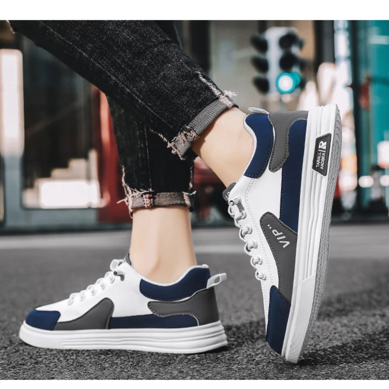 

Мужская обувь Уличные кроссовки Низкие кожаные мужские лоферы Трендовые удобные кроссовки Высококачественная мужская повседневная обувь без шнуровки