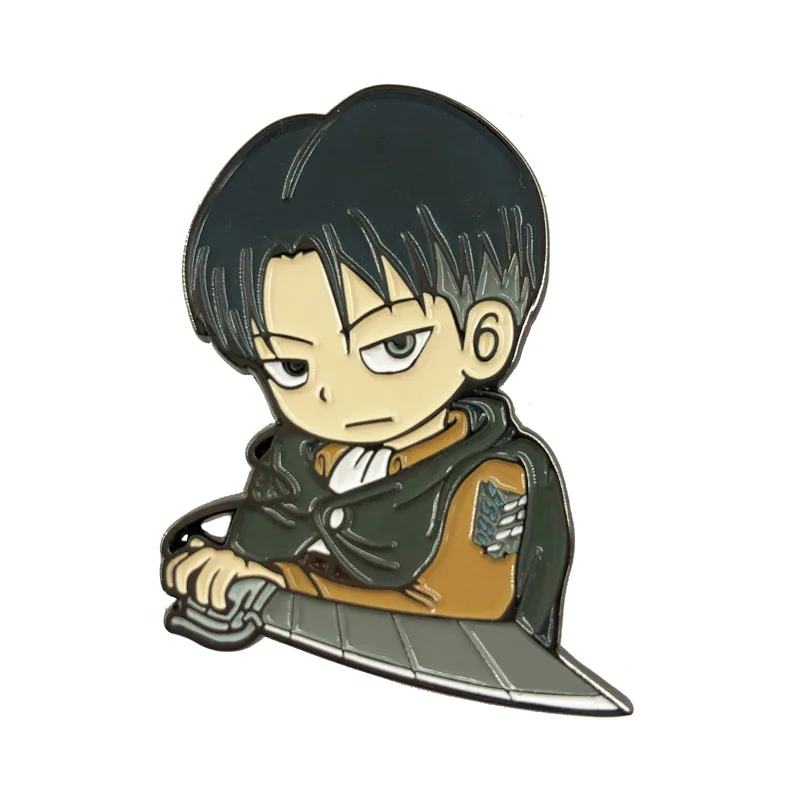 Retro Combat Uniform Short Hair Man Enamel Pin Metal Brooch Clothing Backpack Decorative Pins