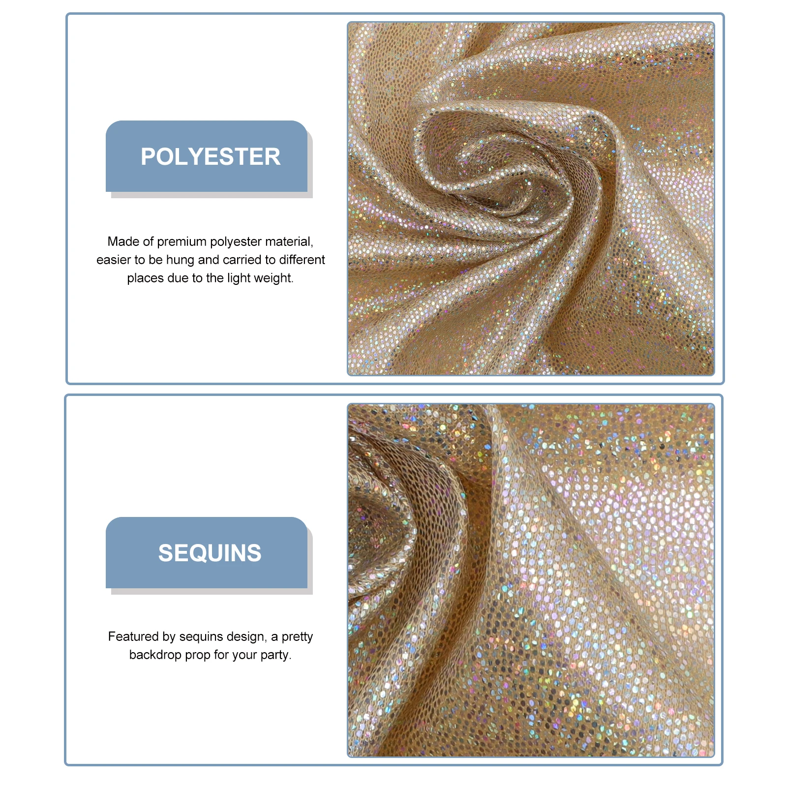 

Bronzing Photography Background Wedding Decorations for Ceremony Sequins Birthday