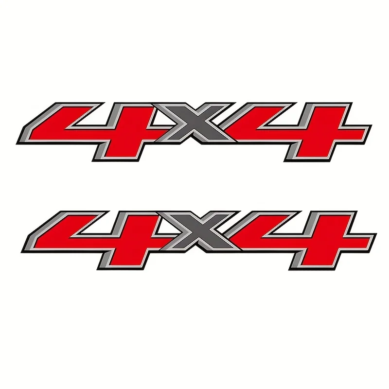 

1Set (2Pcs) 4x4 Off-Road Vinyl Stickers Waterproof Decals for Pickup Truck Bed Side 4WD SUV Exterior