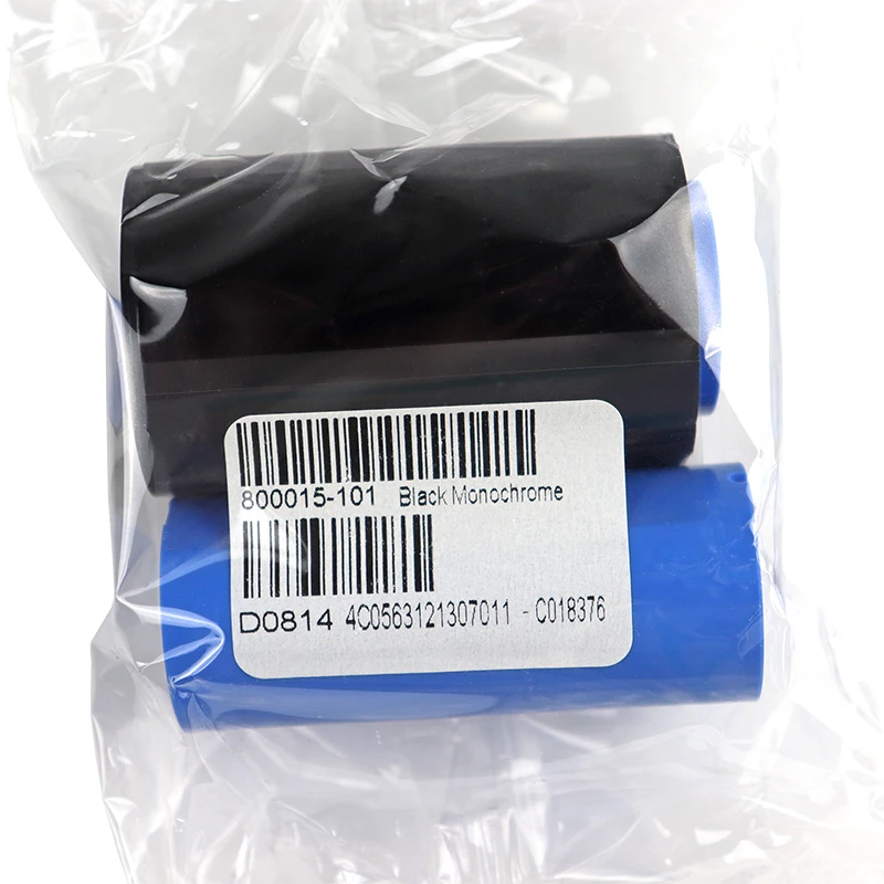 800015-101 Black Ribbon for Zebra P300 P310 P320i P330i P400C P420 P430i P500C P520C P520 P600C Card Printers 1000 Prints